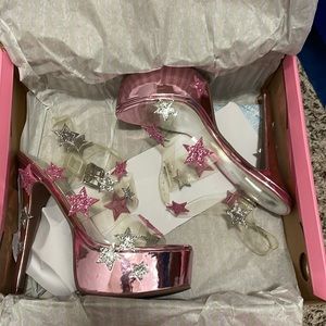 COPY - Sparkly Star Pink Platform 6 in Heels🔥🔥